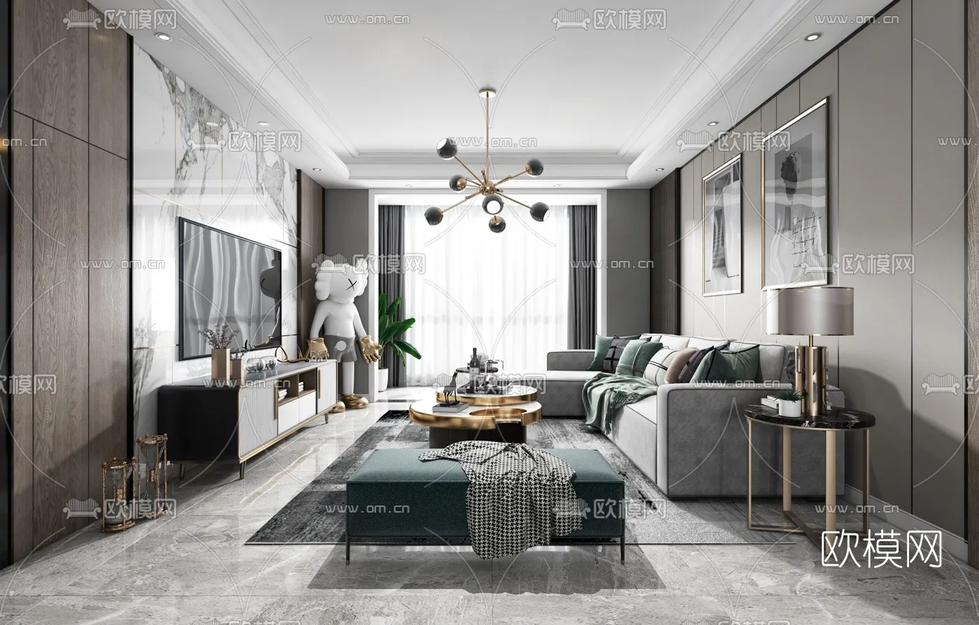 3DS MAX SCENES – LIVING ROOM – 258