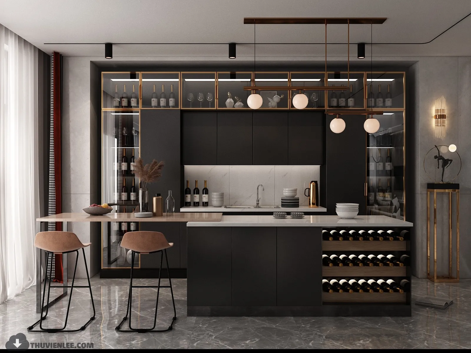 PRO 3D SCENE – KITCHEN 3D BLOCK – 024