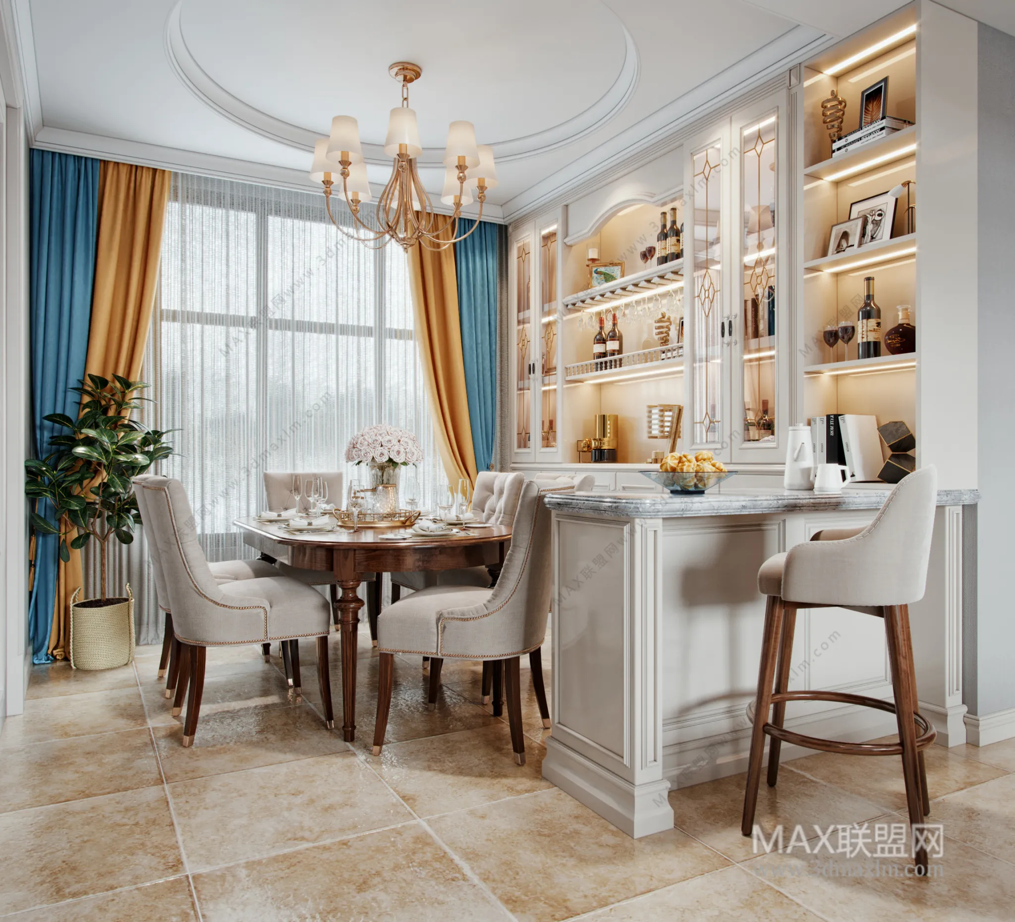 Dining Room – Interior Design – American Design – 004