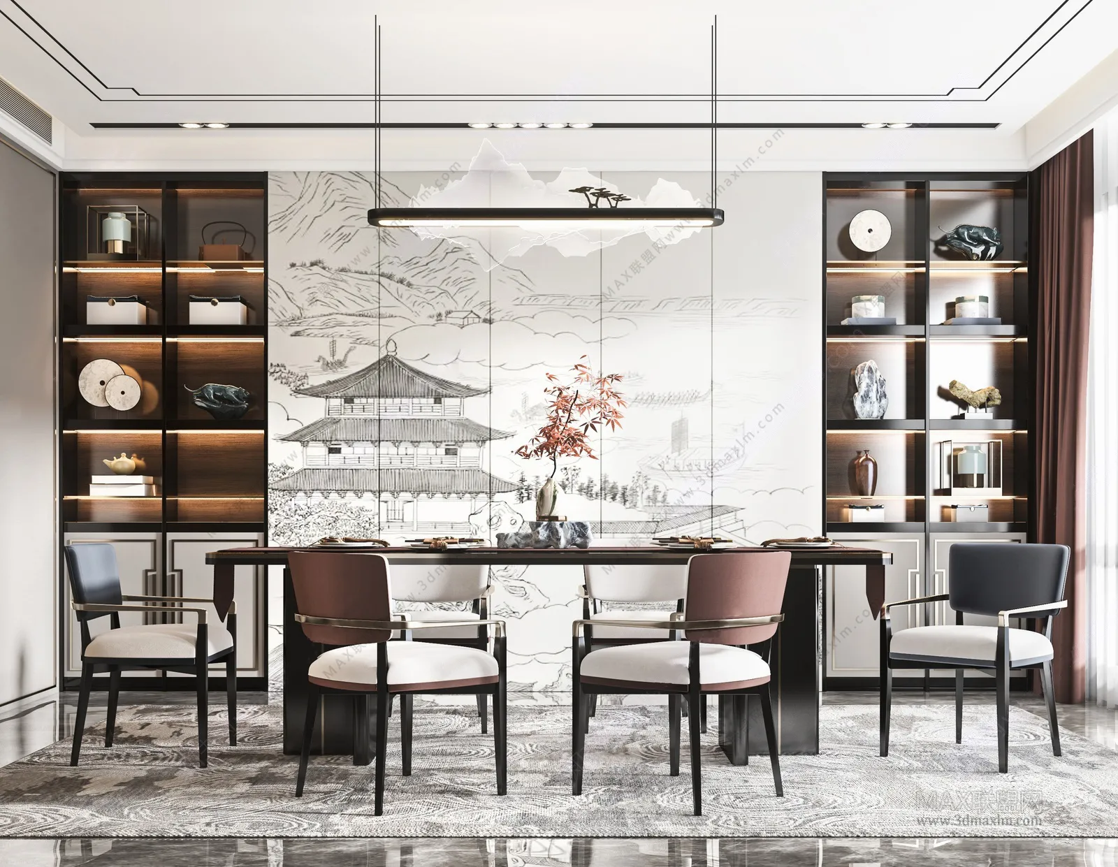 Dining Room – Interior Design – Chinese Design – 007