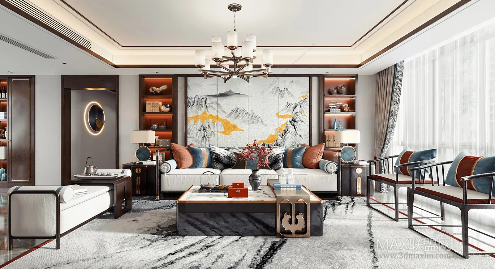 Living Room – Interior Design – Chinese Design – 007