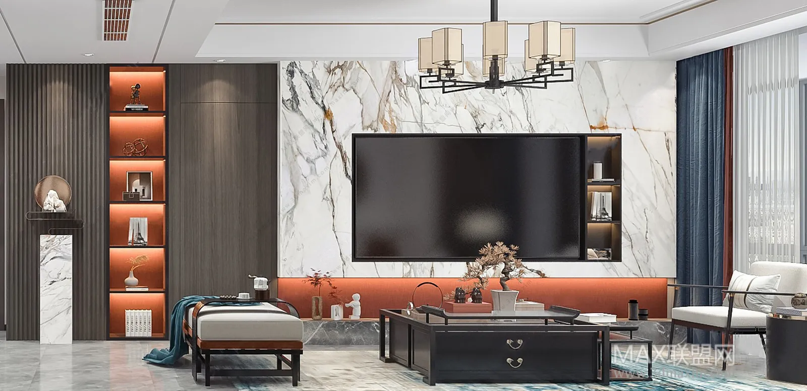 Living Room – Interior Design – Chinese Design – 010