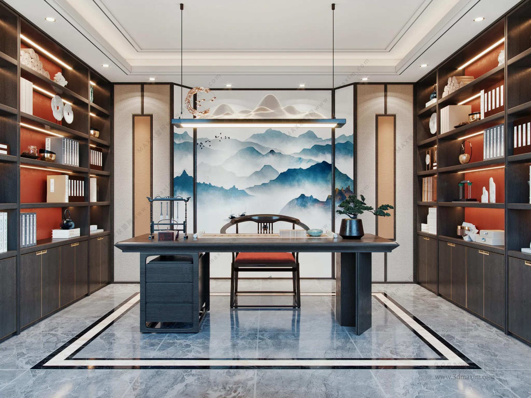 Home Office – Interior Design – Chinese Design – 001