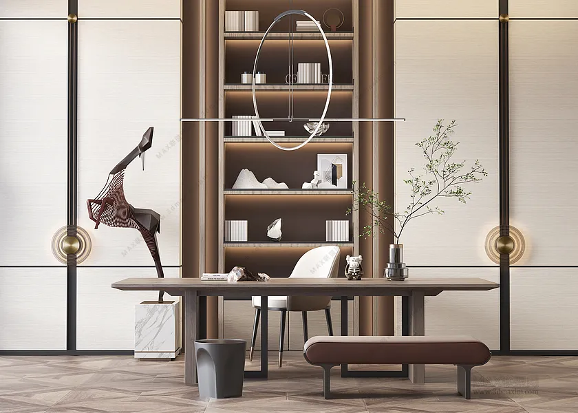 Home Office – Interior Design – Chinese Design – 002