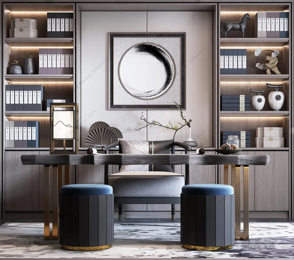 Home Office – Interior Design – Chinese Design – 007
