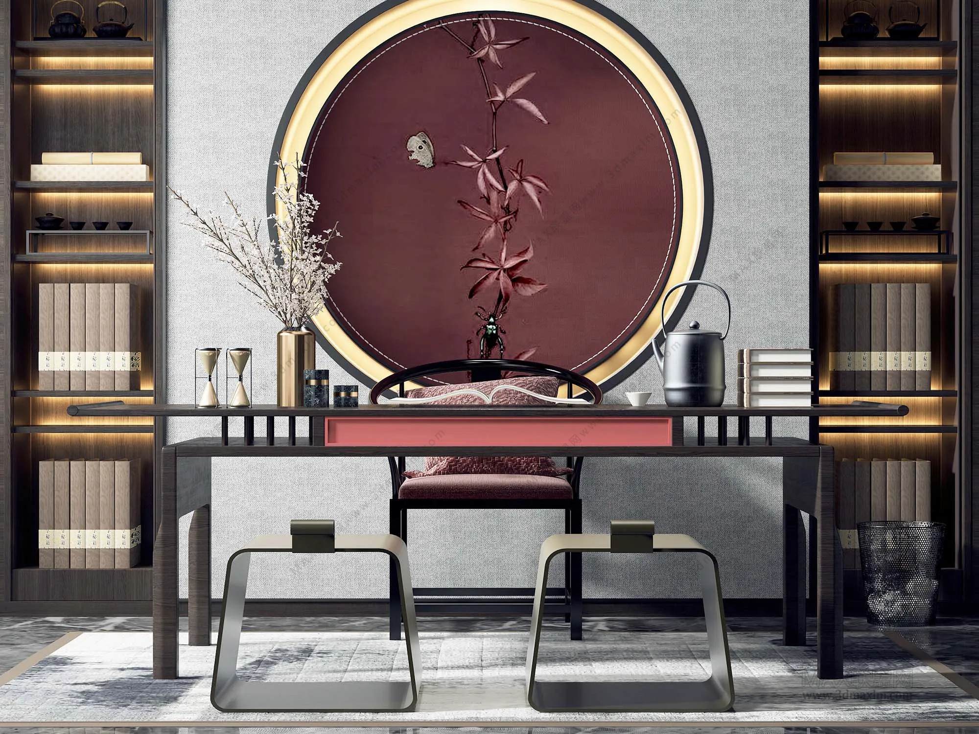 Home Office – Interior Design – Chinese Design – 009
