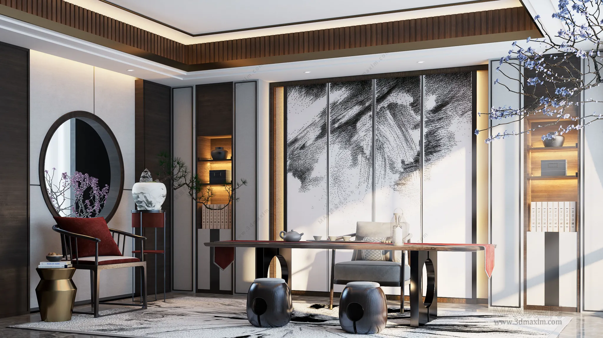 Home Office – Interior Design – Chinese Design – 012