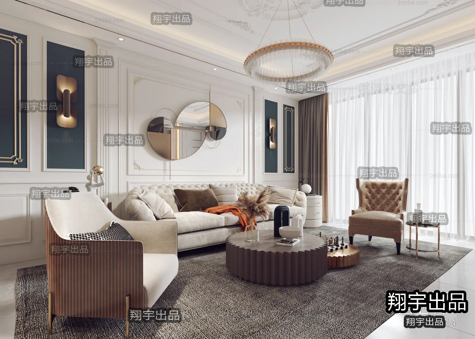 Living Room – European Design – 3D66 – 3D Scenes – 002
