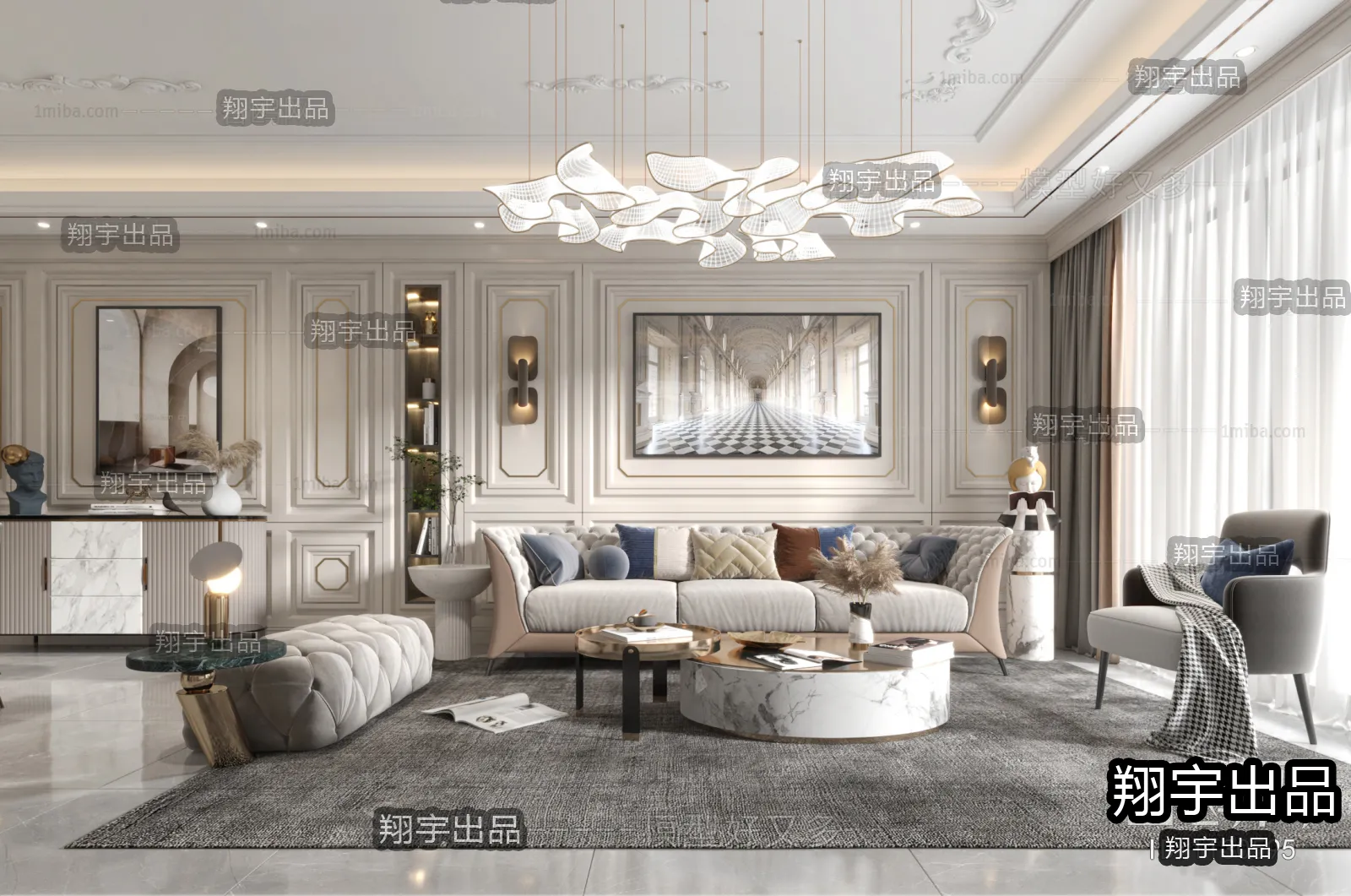 Living Room – European Design – 3D66 – 3D Scenes – 007