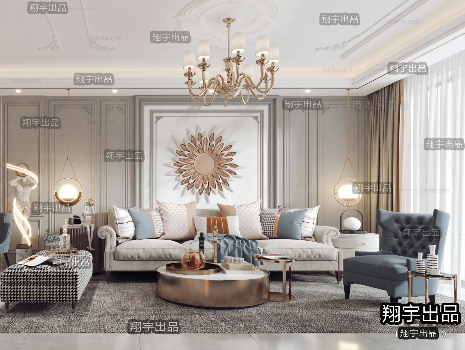 Living Room – European Design – 3D66 – 3D Scenes – 012