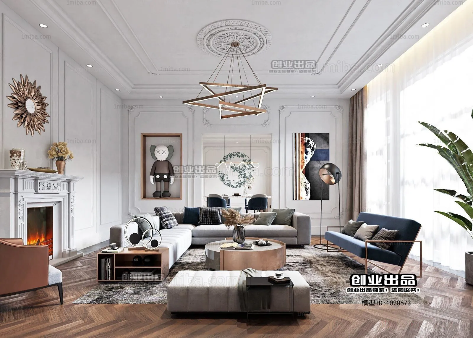 Living Room – European Design – 3D66 – 3D Scenes – 017