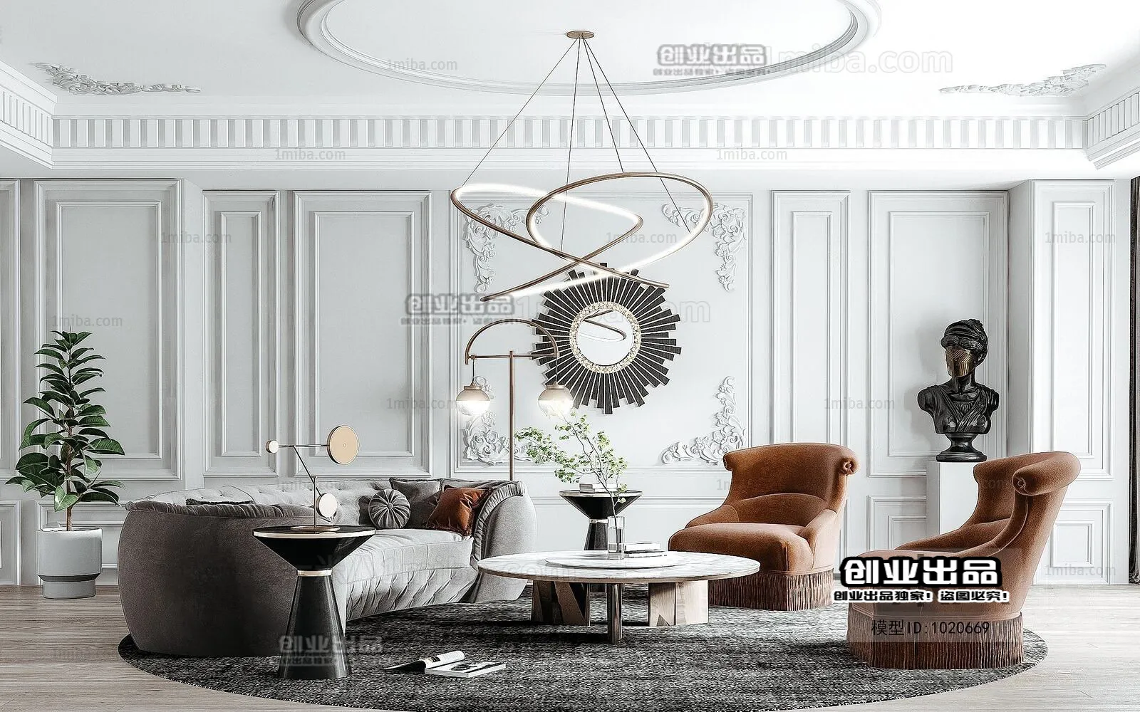 Living Room – European Design – 3D66 – 3D Scenes – 018