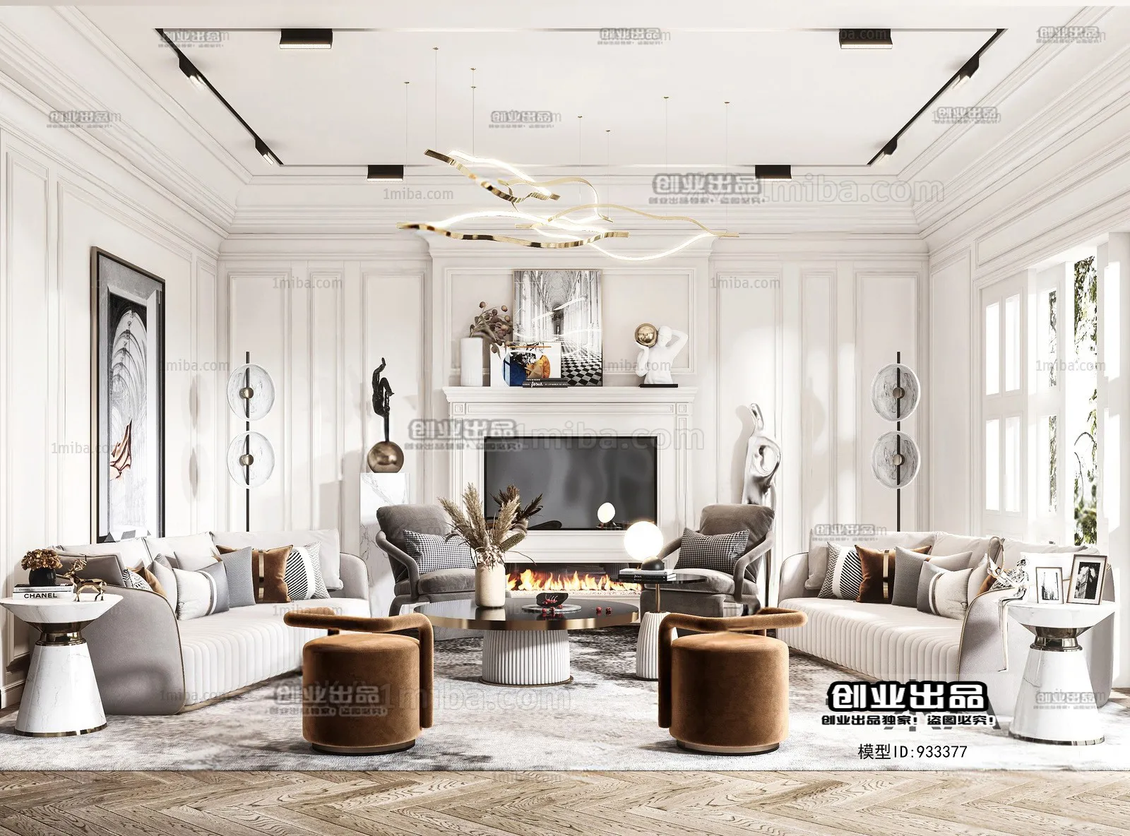 Living Room – European Design – 3D66 – 3D Scenes – 037