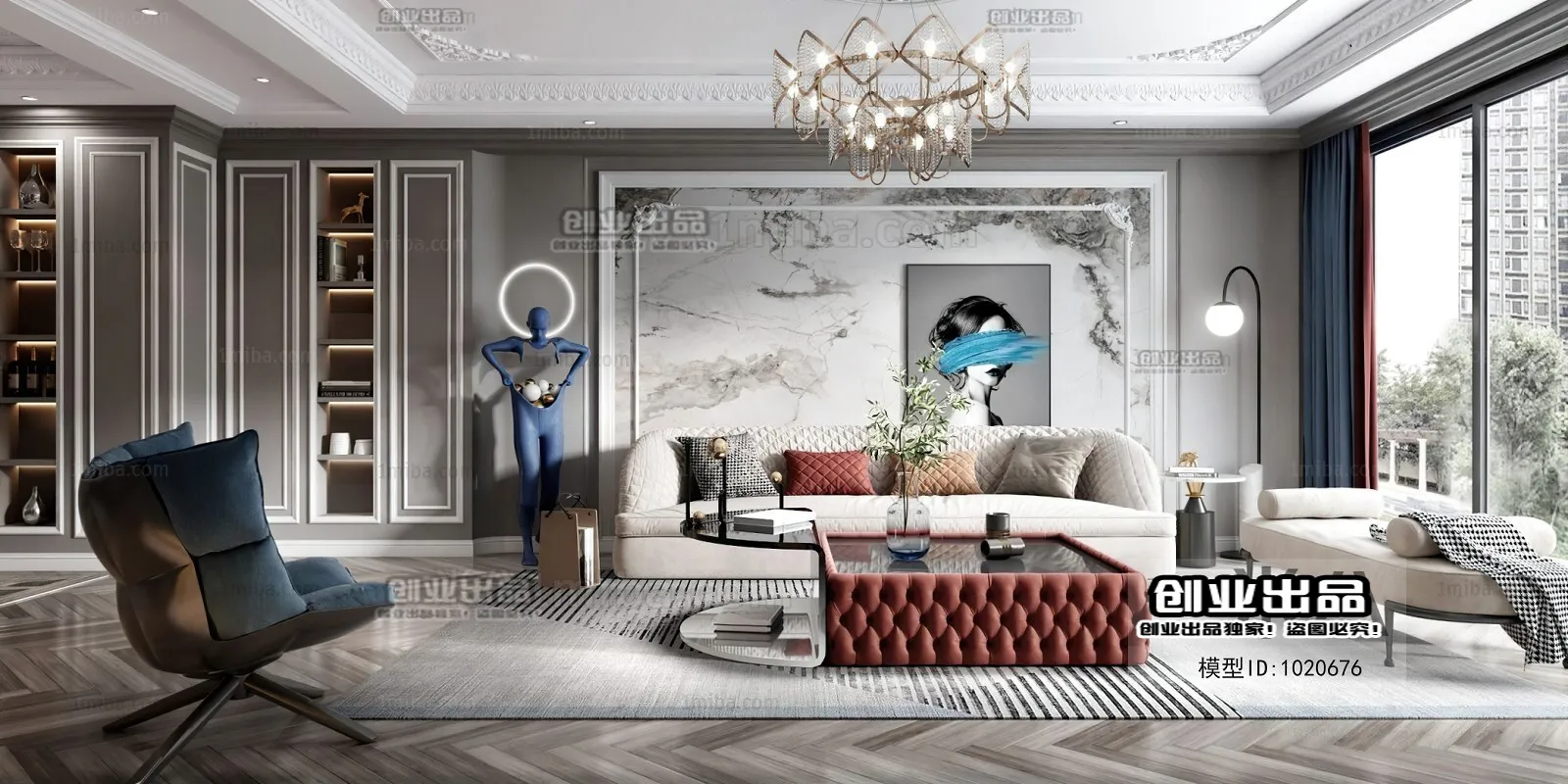 Living Room – European Design – 3D66 – 3D Scenes – 038
