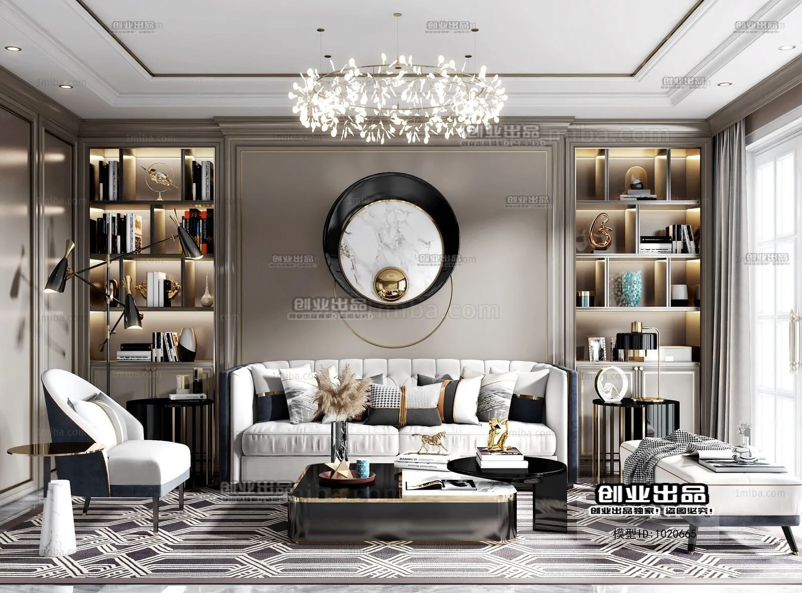 Living Room – European Design – 3D66 – 3D Scenes – 039