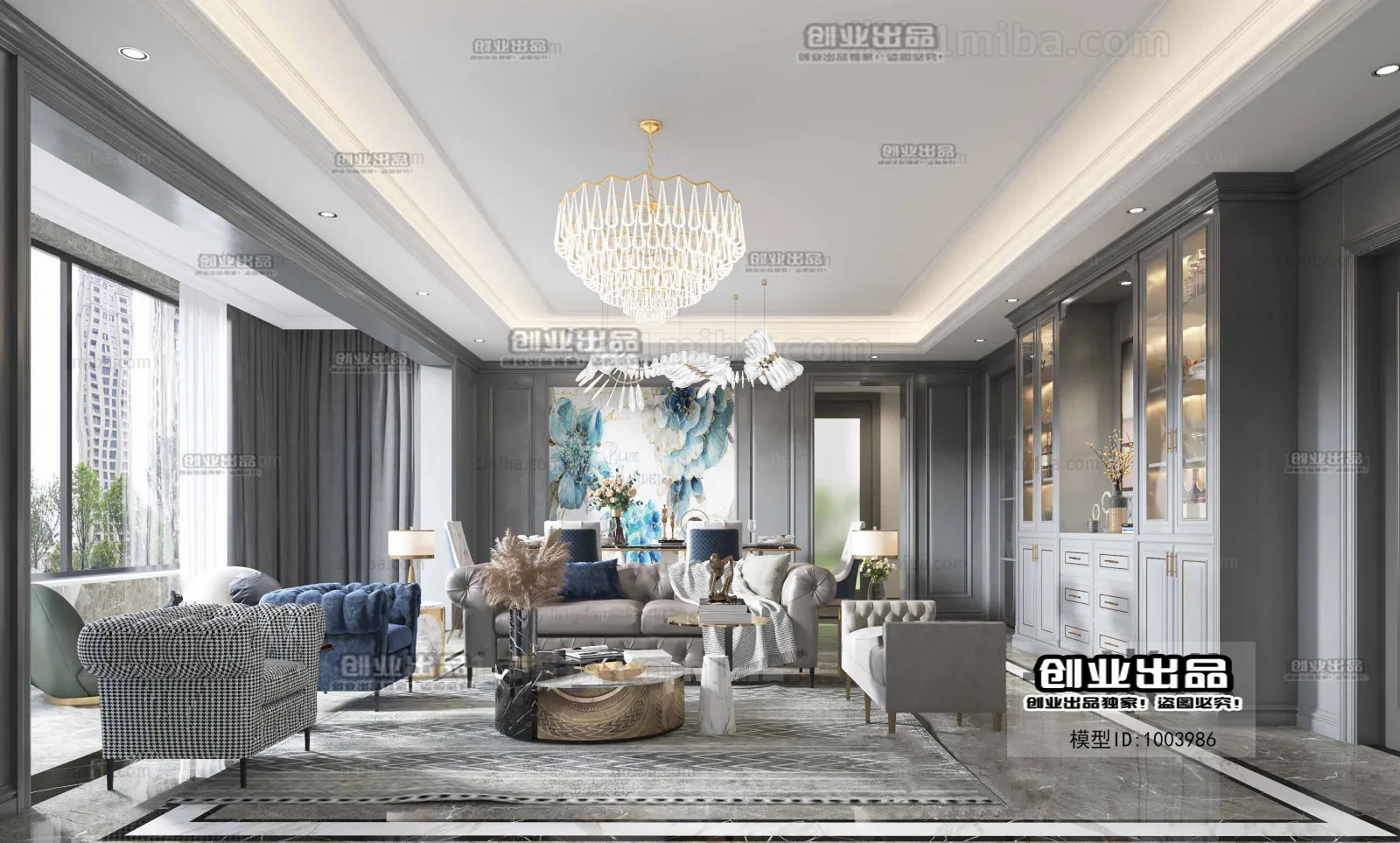Living Room – European Design – 3D66 – 3D Scenes – 041