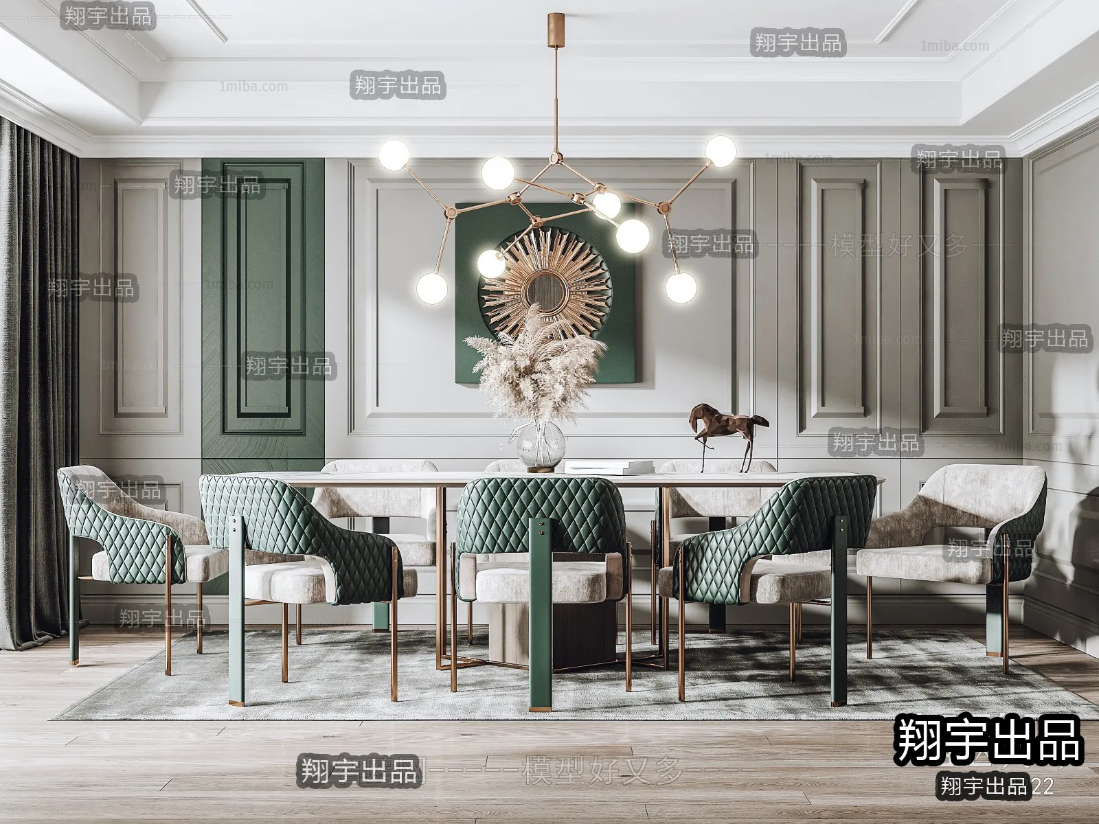 Dining Room – European Design – 3D66 – 3D Scenes – 003