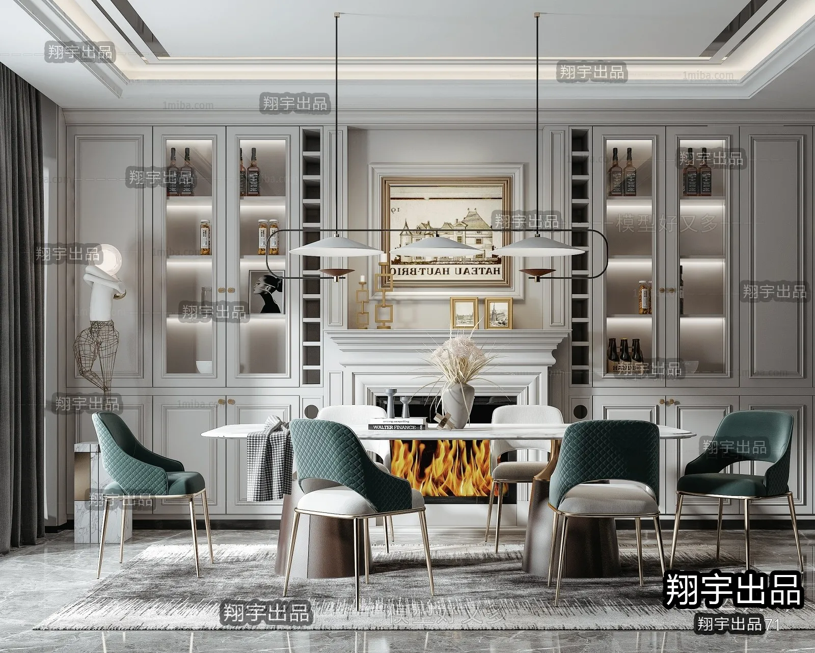 Dining Room – European Design – 3D66 – 3D Scenes – 004