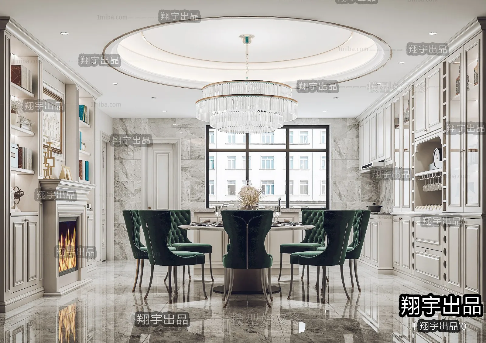 Dining Room – European Design – 3D66 – 3D Scenes – 005