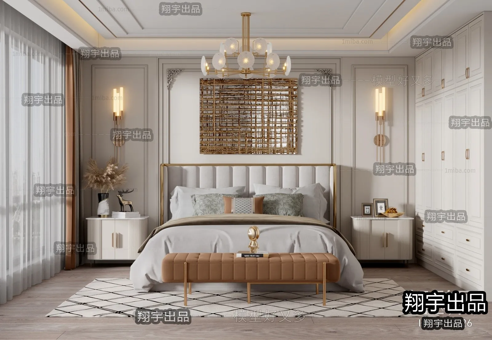 Bedroom – European Design – 3D66 – 3D Scenes – 008