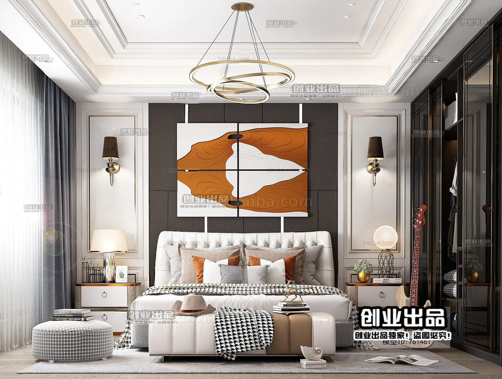 Bedroom – European Design – 3D66 – 3D Scenes – 025