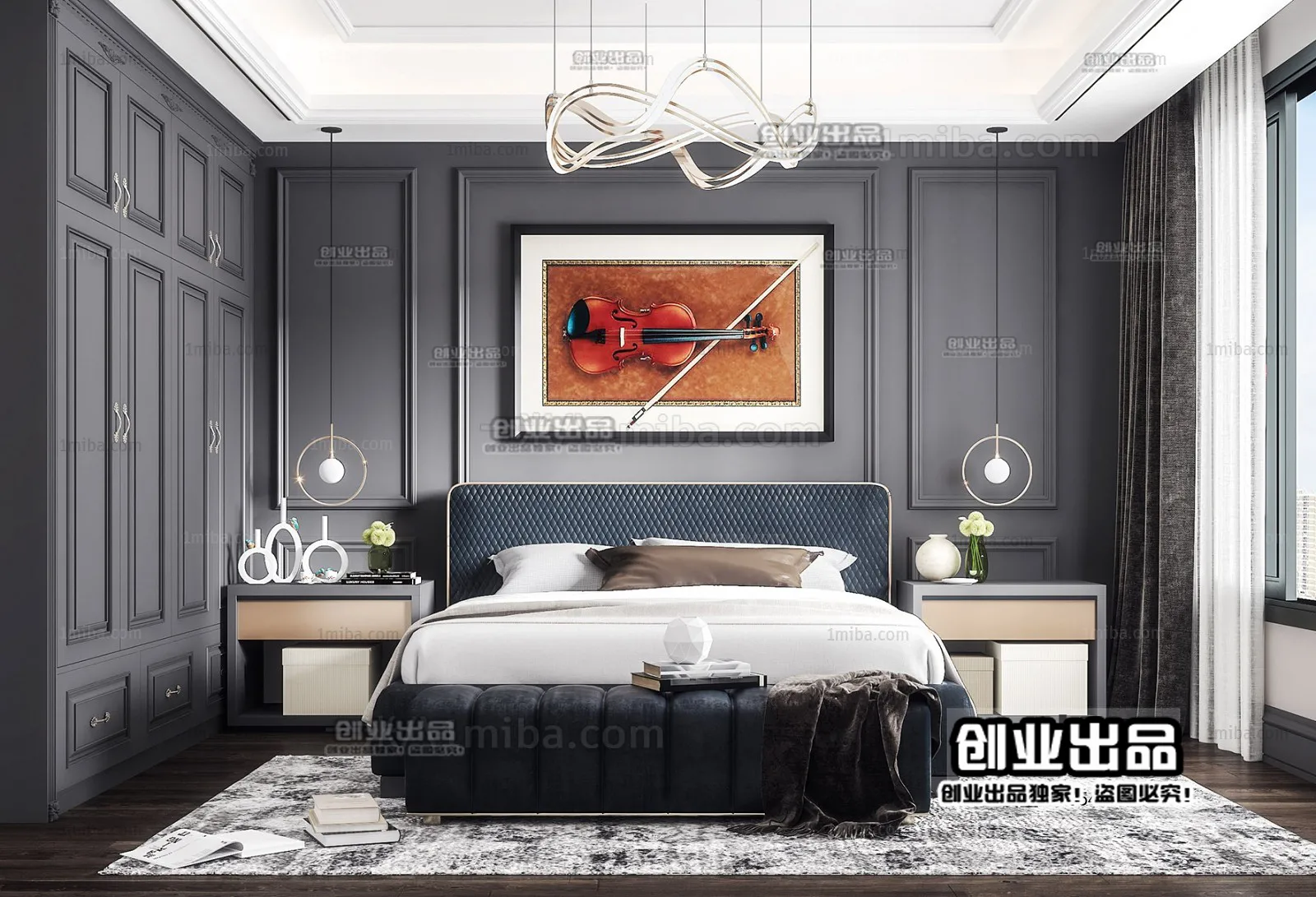 Bedroom – European Design – 3D66 – 3D Scenes – 029