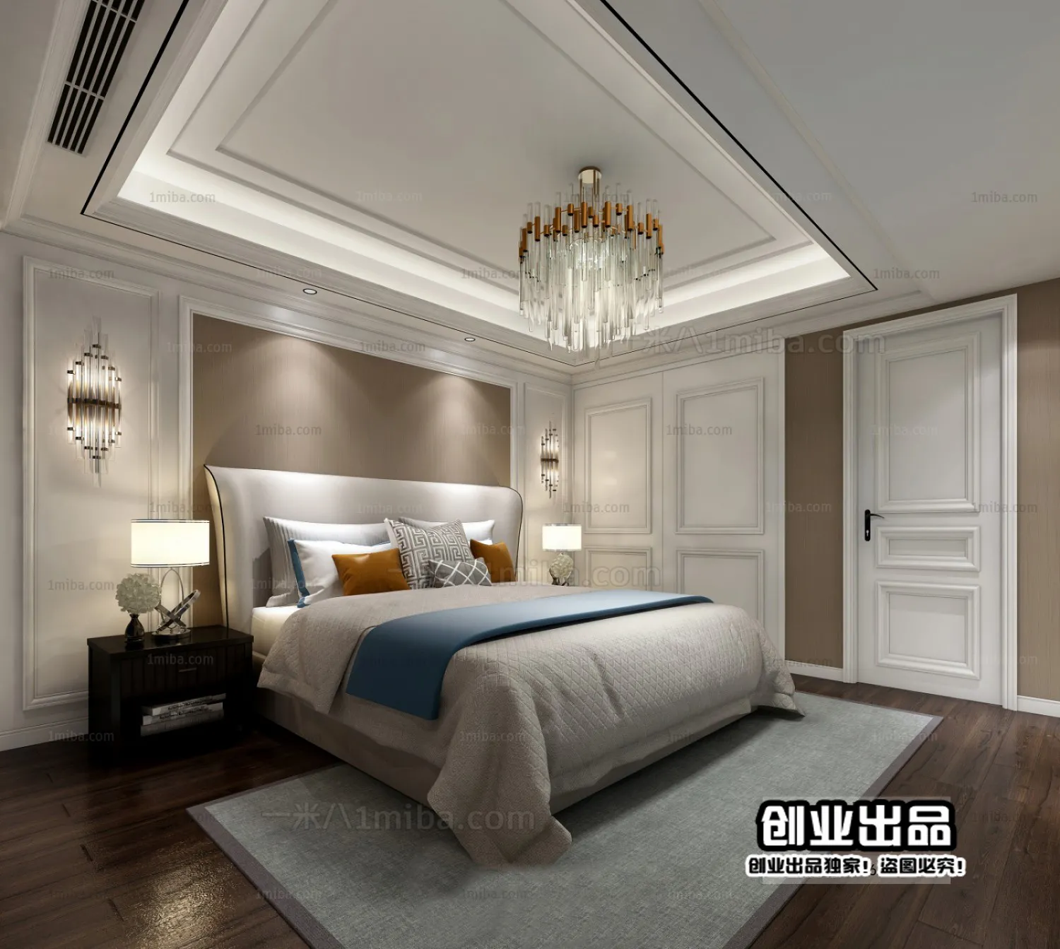 Bedroom – European Design – 3D66 – 3D Scenes – 044