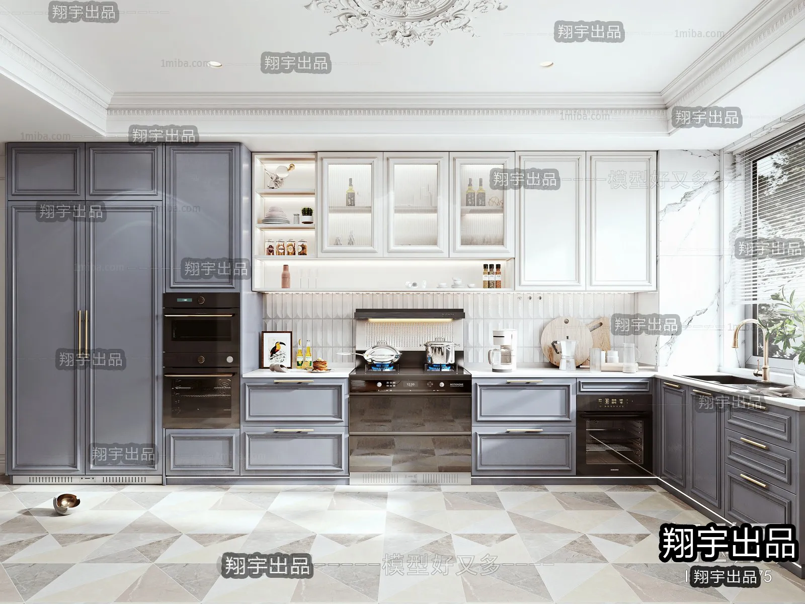 Kitchen – European Design – 3D66 – 3D Scenes – 001