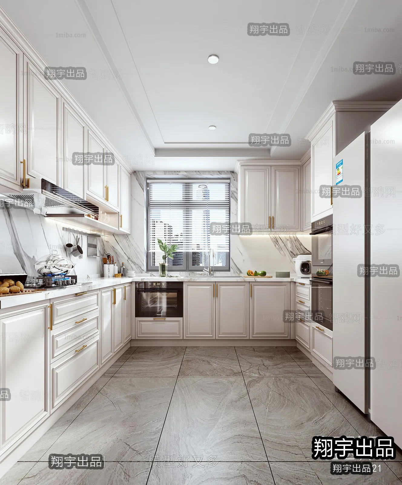 Kitchen – European Design – 3D66 – 3D Scenes – 002