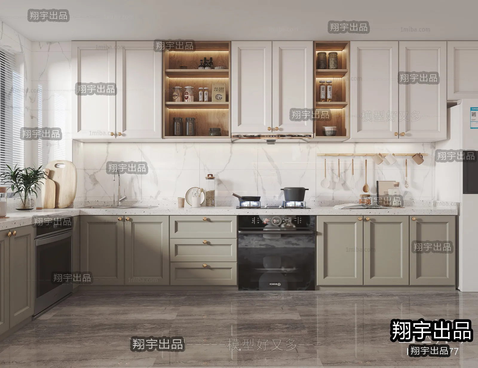 Kitchen – European Design – 3D66 – 3D Scenes – 003