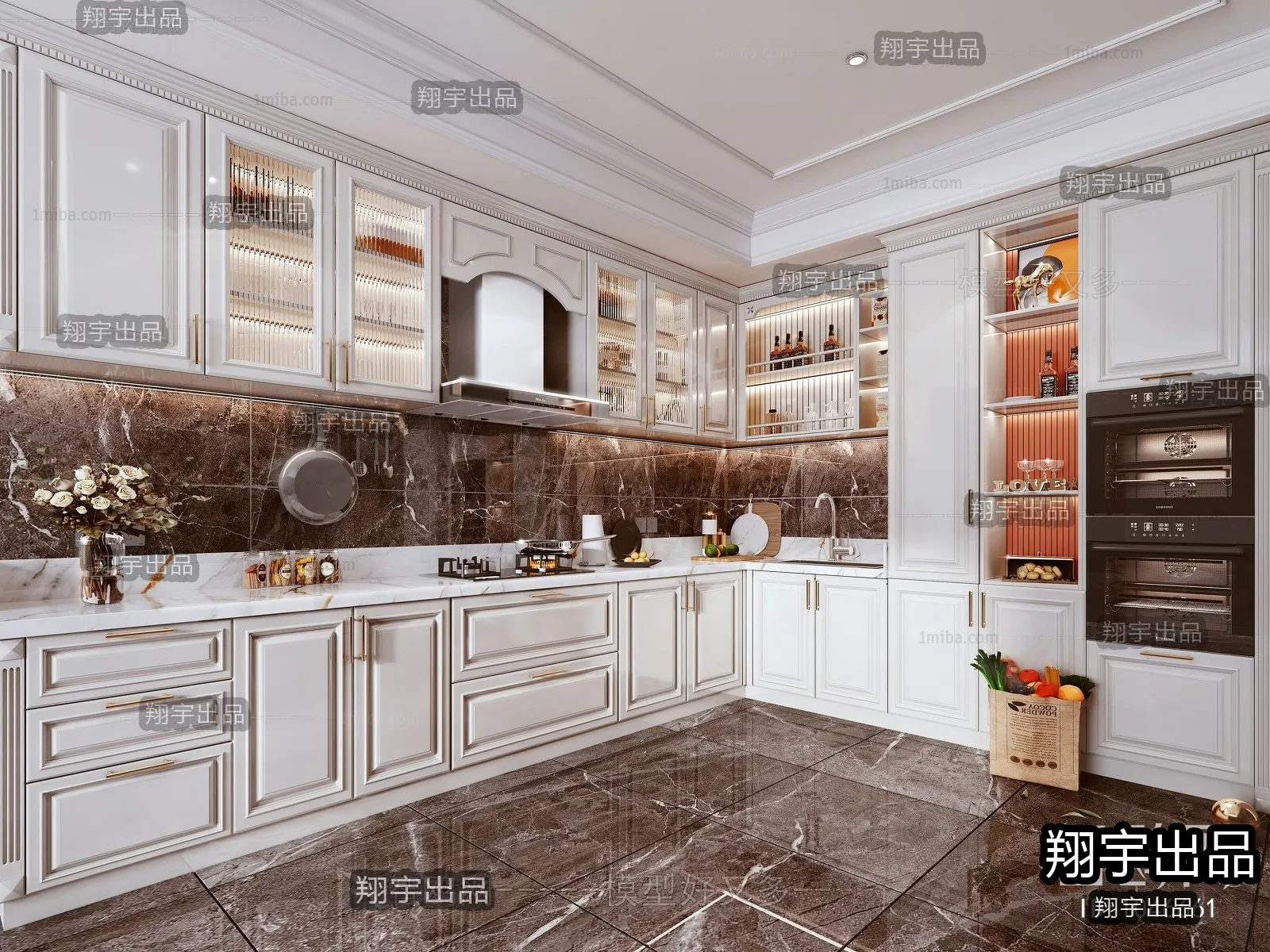 Kitchen – European Design – 3D66 – 3D Scenes – 006