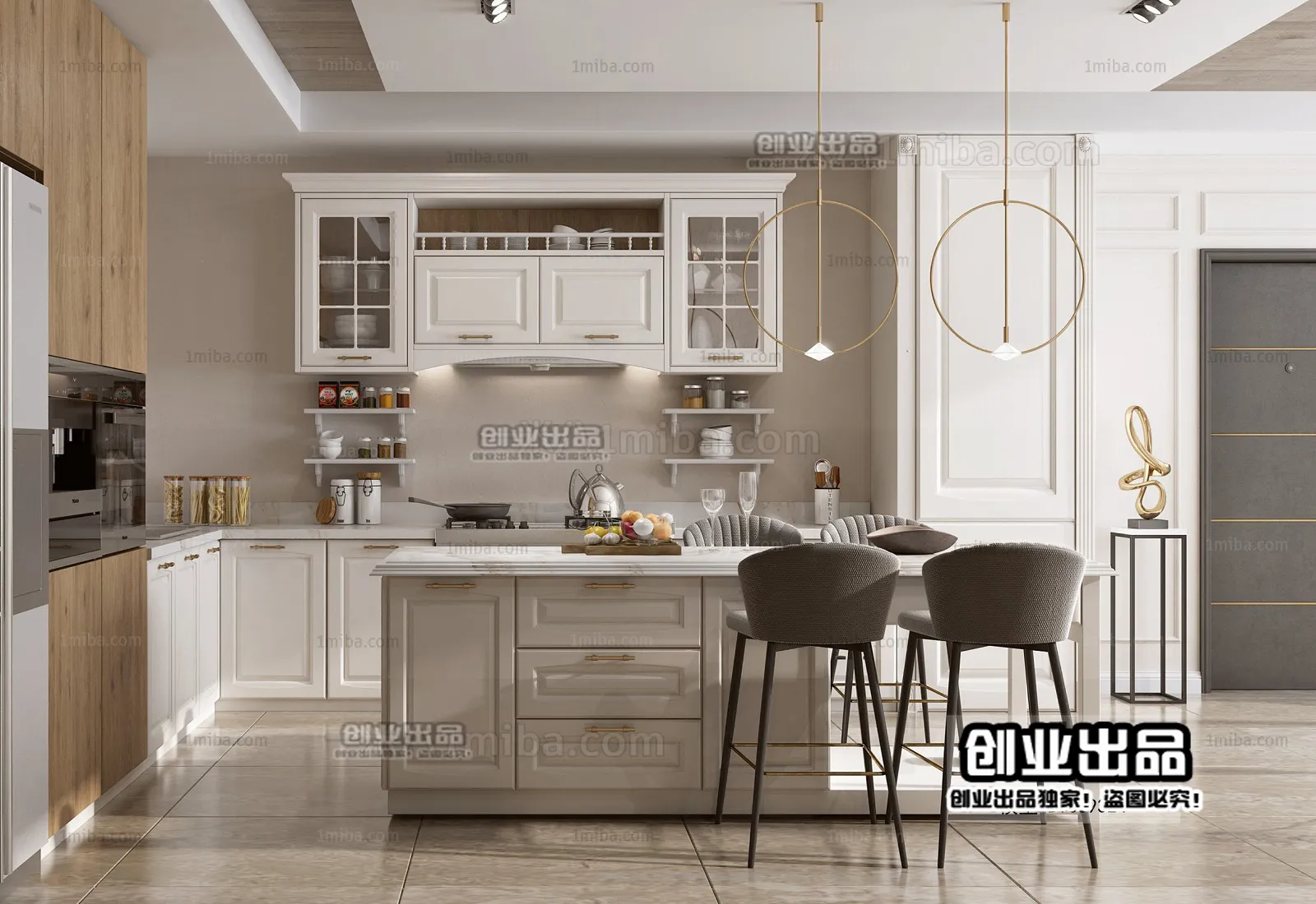 Kitchen – European Design – 3D66 – 3D Scenes – 010
