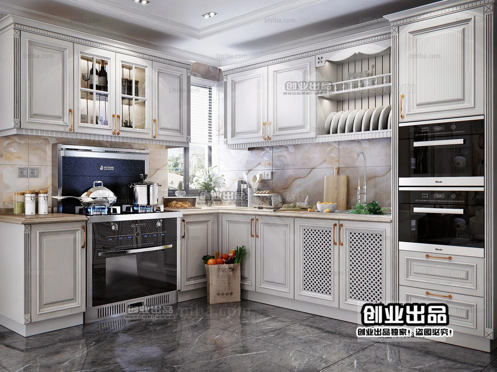 Kitchen – European Design – 3D66 – 3D Scenes – 011