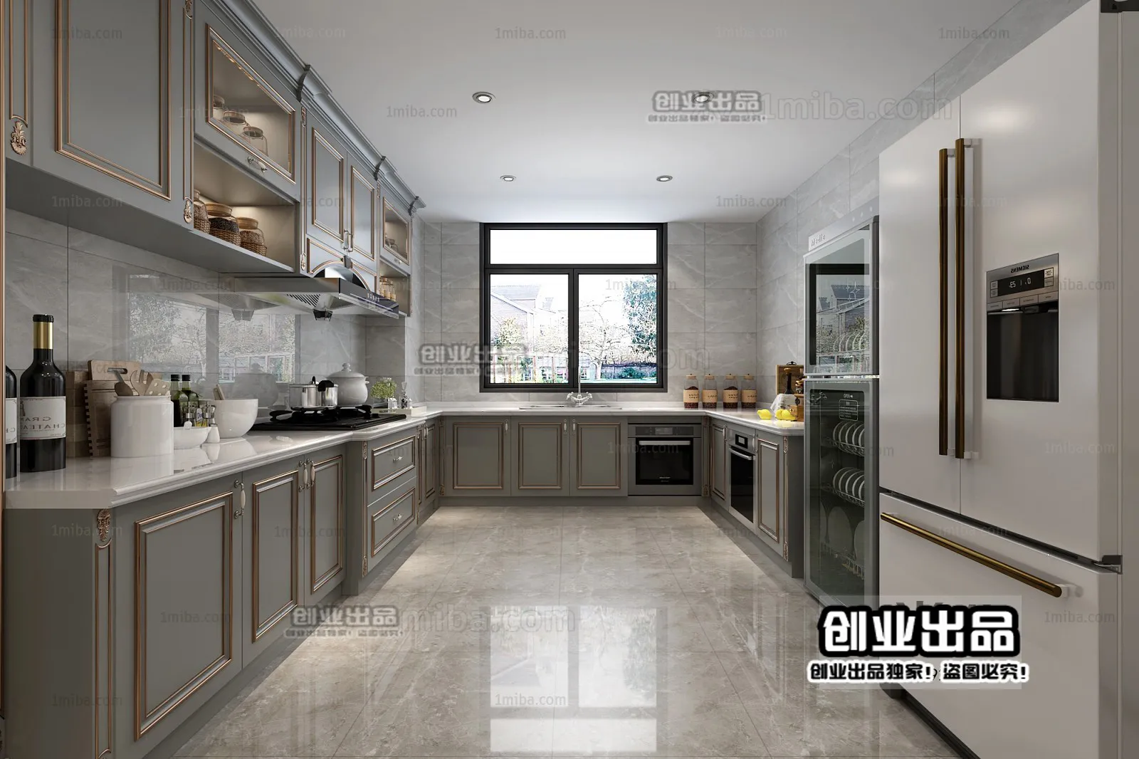 Kitchen – European Design – 3D66 – 3D Scenes – 013