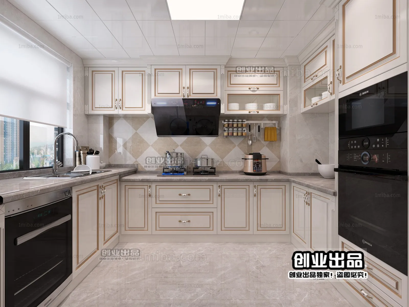 Kitchen – European Design – 3D66 – 3D Scenes – 016