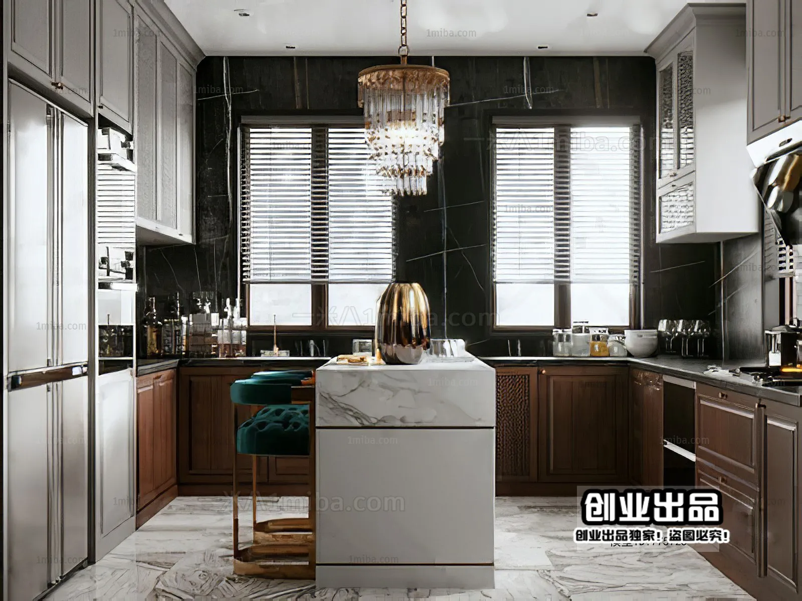 Kitchen – European Design – 3D66 – 3D Scenes – 017