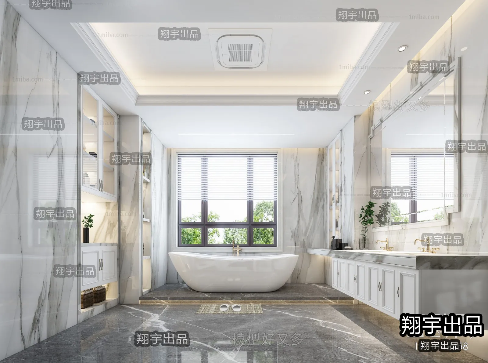 Bathroom – European Design – 3D66 – 3D Scenes – 001