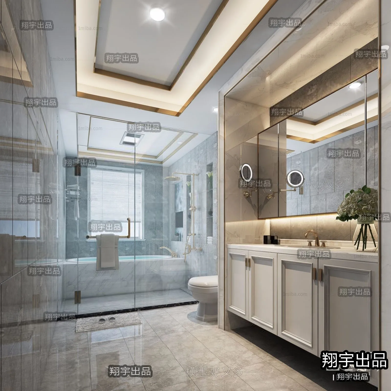 Bathroom – European Design – 3D66 – 3D Scenes – 004