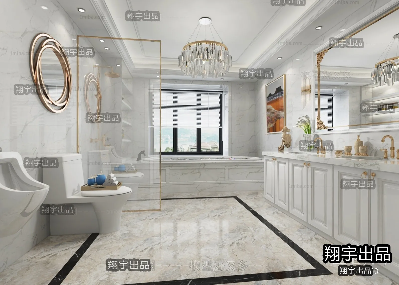 Bathroom – European Design – 3D66 – 3D Scenes – 006