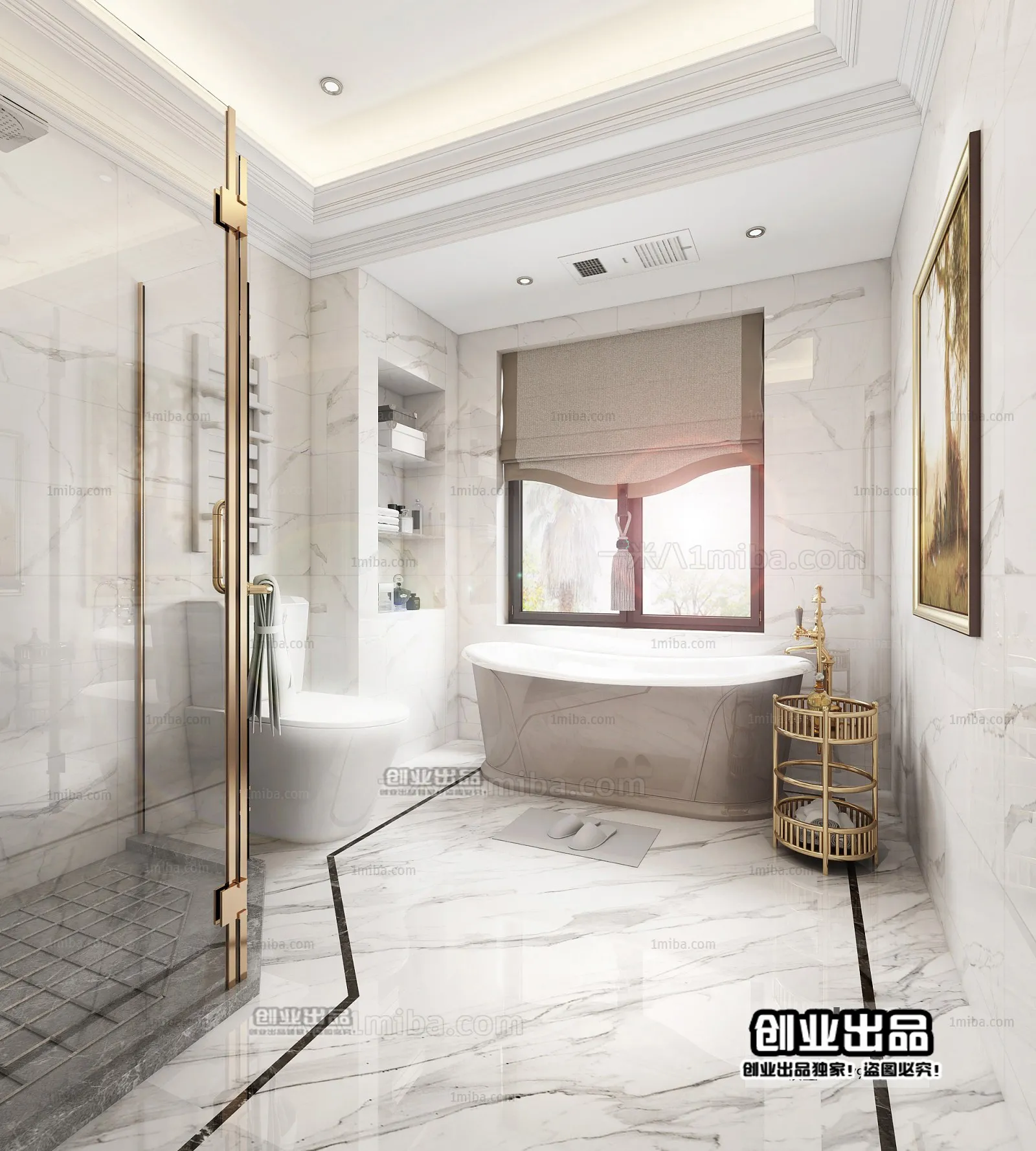 Bathroom – European Design – 3D66 – 3D Scenes – 009