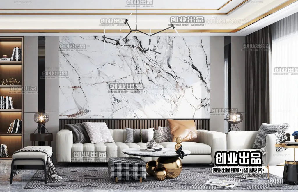 Living Room – Modern Design – 3D66 – 3D Scenes – 033