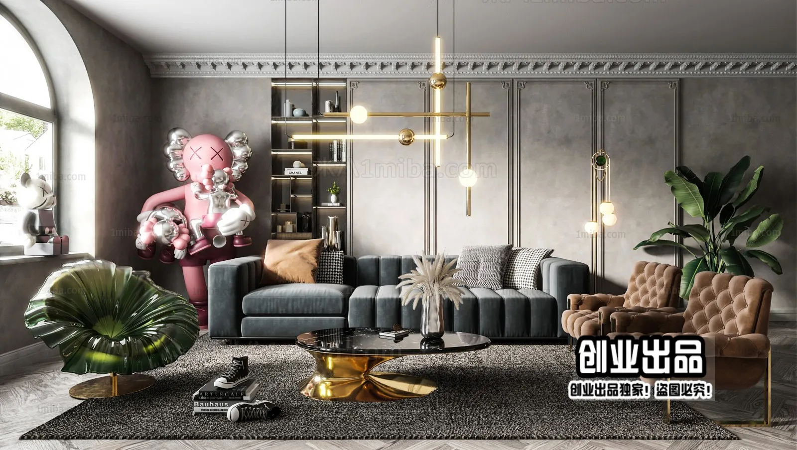 Living Room – Modern Design – 3D66 – 3D Scenes – 066