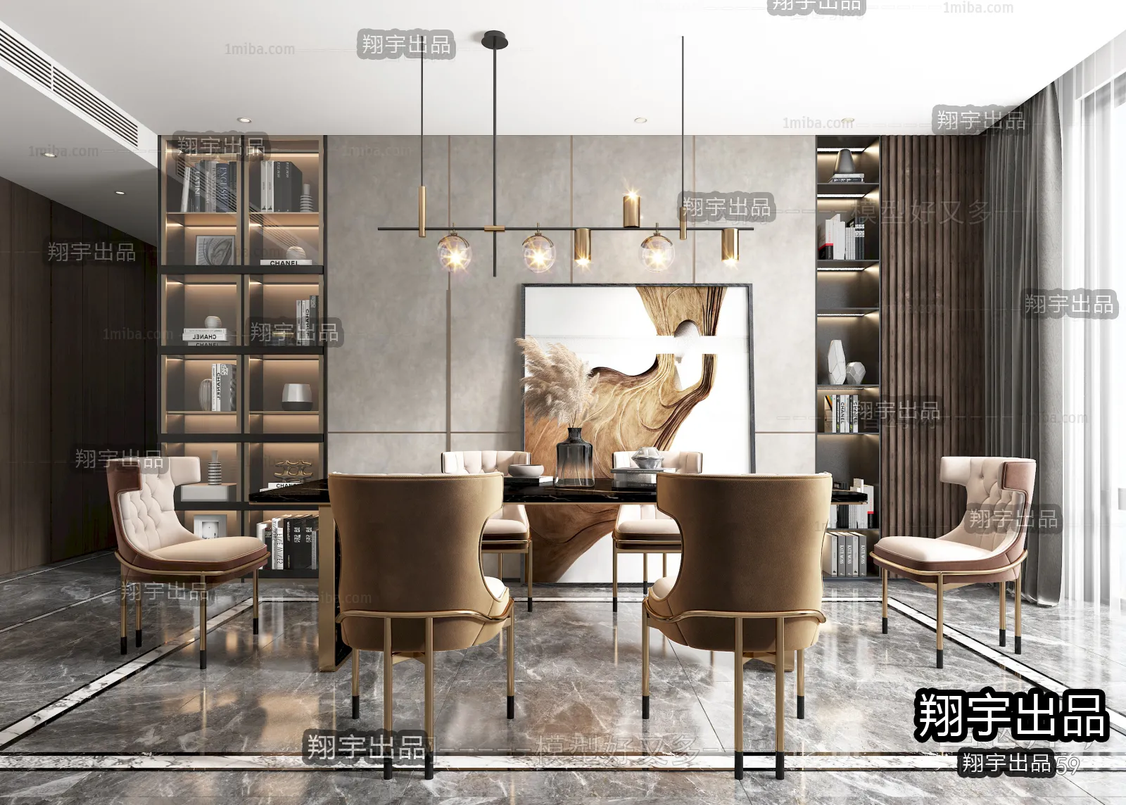 Dining Room – Modern Design – 3D66 – 3D Scenes – 002
