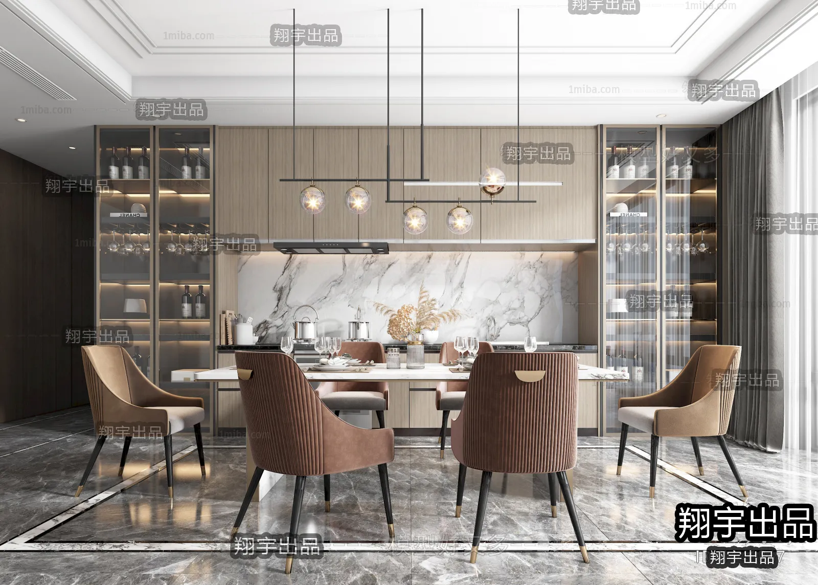 Dining Room – Modern Design – 3D66 – 3D Scenes – 003
