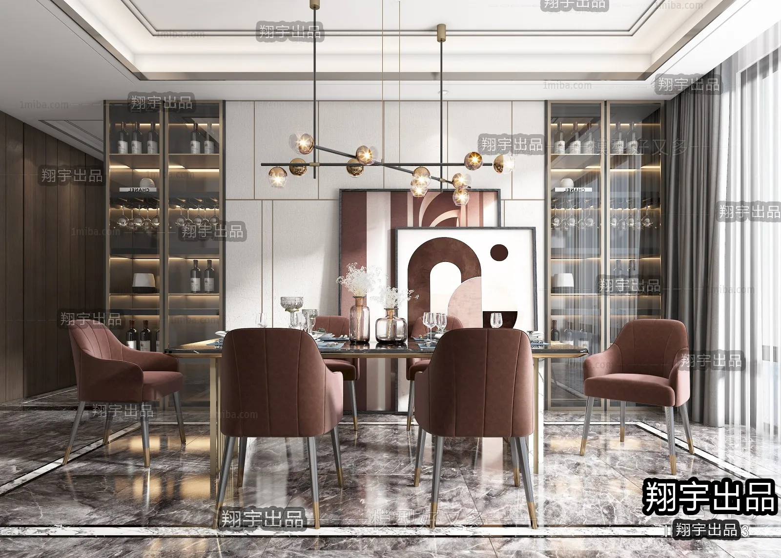 Dining Room – Modern Design – 3D66 – 3D Scenes – 005