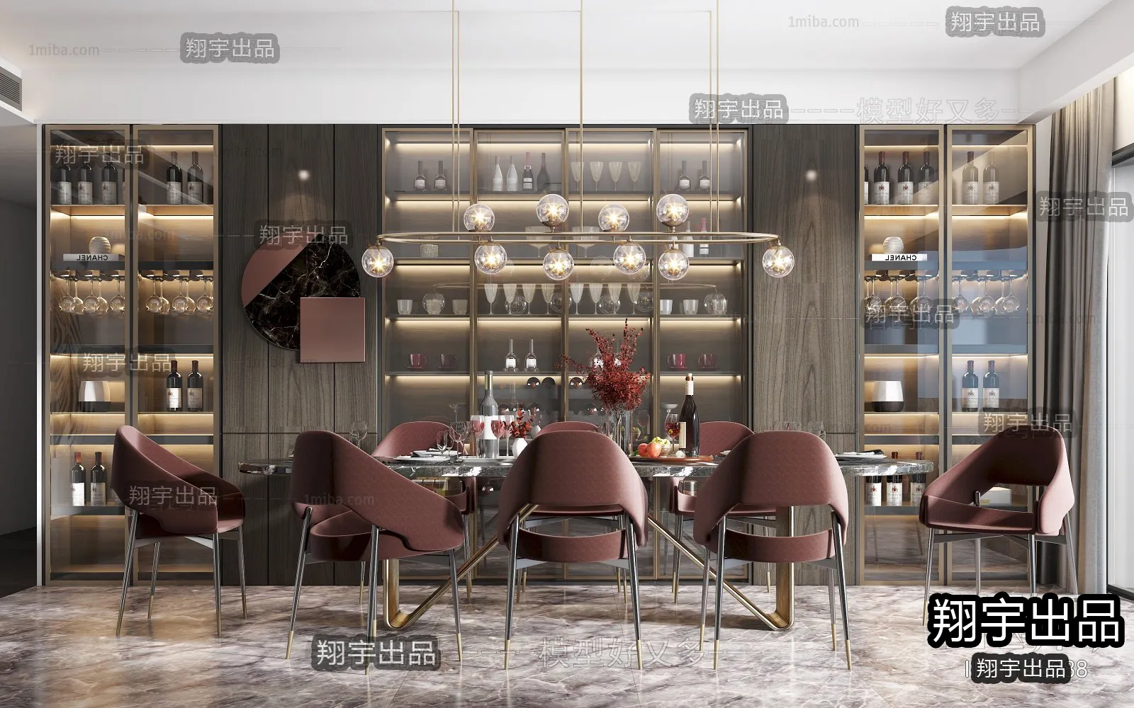Dining Room – Modern Design – 3D66 – 3D Scenes – 006