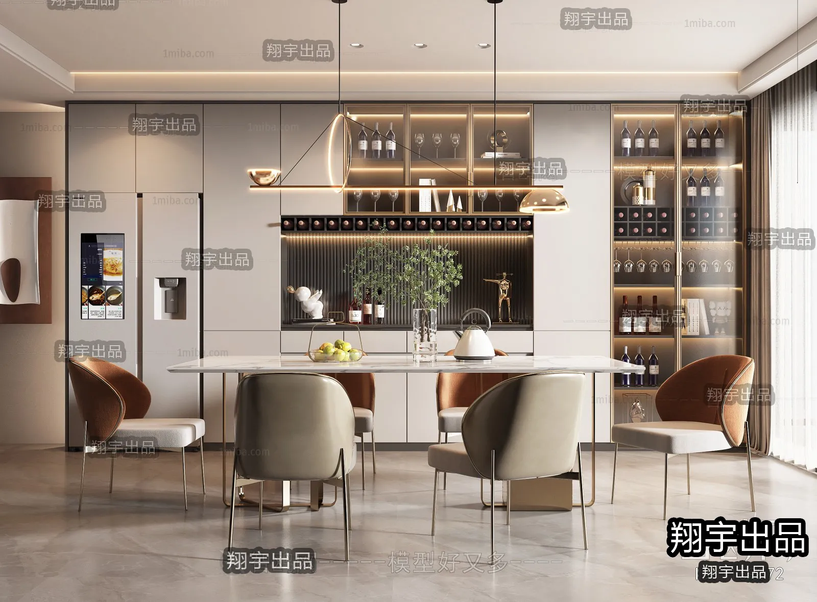 Dining Room – Modern Design – 3D66 – 3D Scenes – 014
