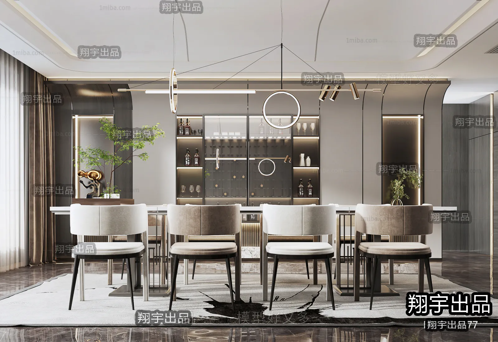 Dining Room – Modern Design – 3D66 – 3D Scenes – 015