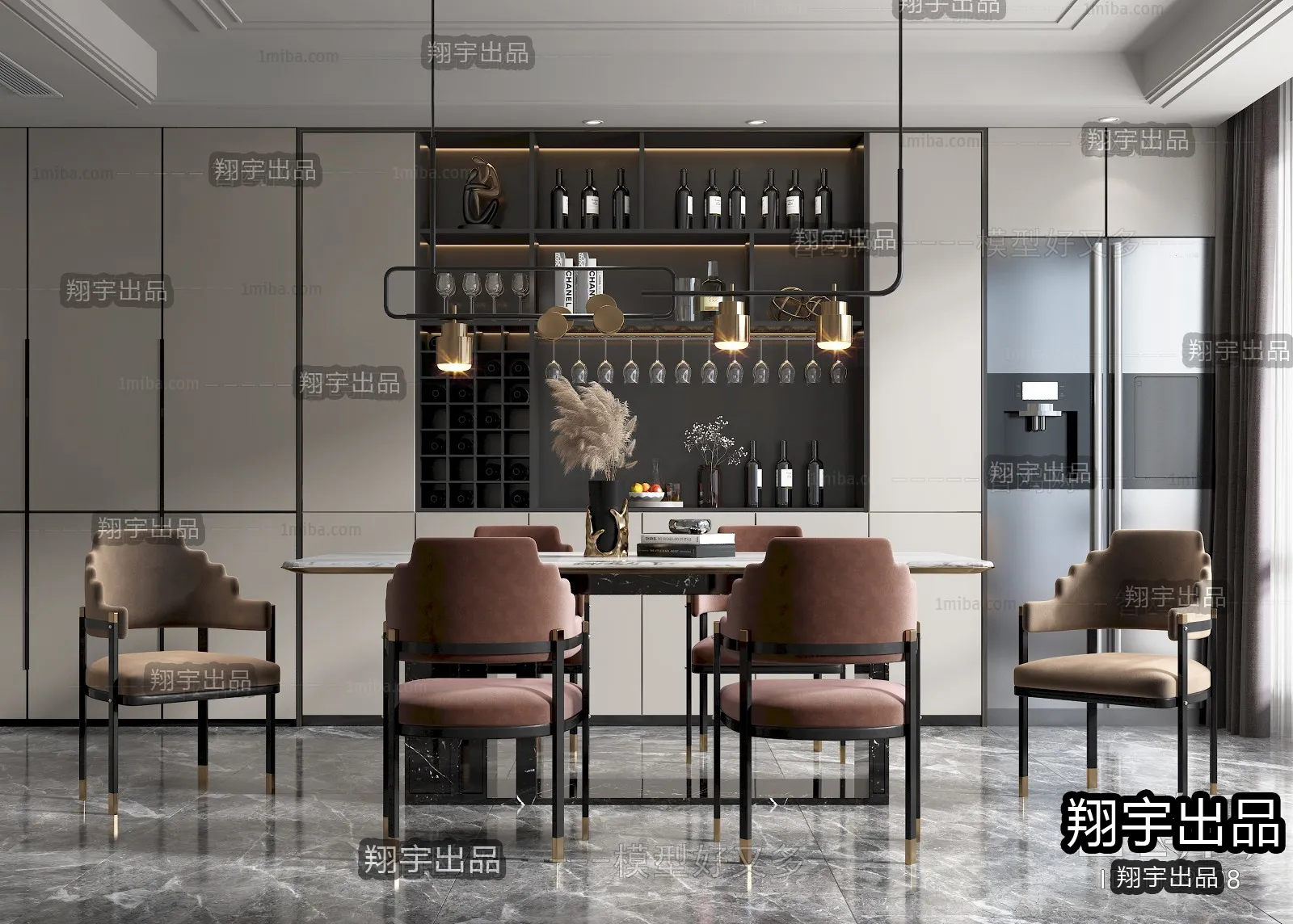 Dining Room – Modern Design – 3D66 – 3D Scenes – 018