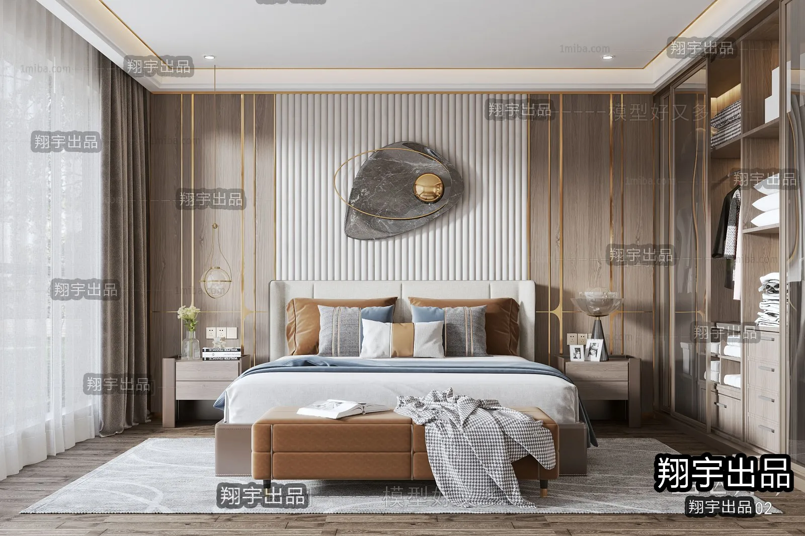 Bedroom – Modern Design – 3D66 – 3D Scenes – 012